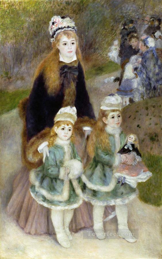 母と子供たち ピエール・オーギュスト・ルノワール油絵